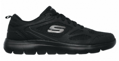 Skechers Summits South Rim 52812-BBK Bağcıklı Erkek Günlük Ayakkabı Siyah