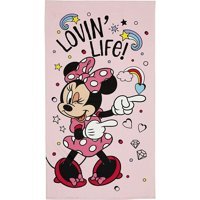 Özdilek Minnie Mouse Kadife Plaj Havlusu Çok Renkli