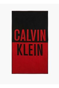 Calvin Klein Plaj Havlusu Kırmızı Siyah