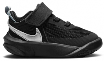 Nike Team Hustle D 10 CW6737-004 Bağcıklı-Cırtlı Erkek Çocuk Günlük Ayakkabı Siyah