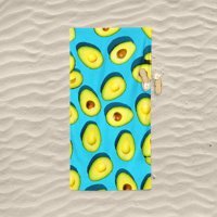 Pastel Avokado Pamuklu Plaj Havlusu Çok Renkli