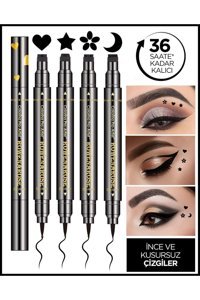 Rowenarose Suya Dayanıklı Mat Siyah İnce Uçlu Likit Eyeliner