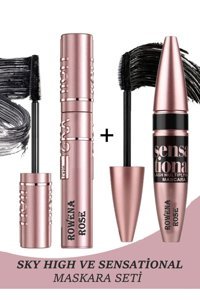 Rowenarose Lash Extension High 2'li Hacim Veren-Uzunluk Veren Lifting Etkili Siyah Maskara