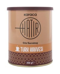 Karaca Hatır Orta Kavrulmuş Türk Kahvesi Teneke Kutu 250 Gr