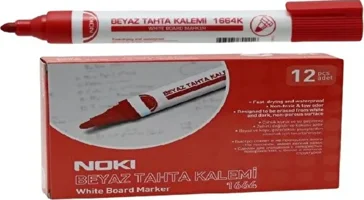 Noki 12'li Doldurulabilir Silinebilir Kırmızı Tahta Kalemi