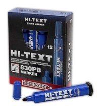 Hi Text 830PB 12'li Doldurulabilir Silinebilir Mavi Tahta Kalemi