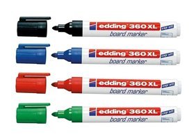 Edding 360 4'lü Doldurulabilir Silinebilir Renkli Tahta Kalemi