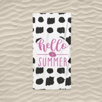 Marte Home Hello Summer P Pamuklu Plaj Havlusu Çok Renkli