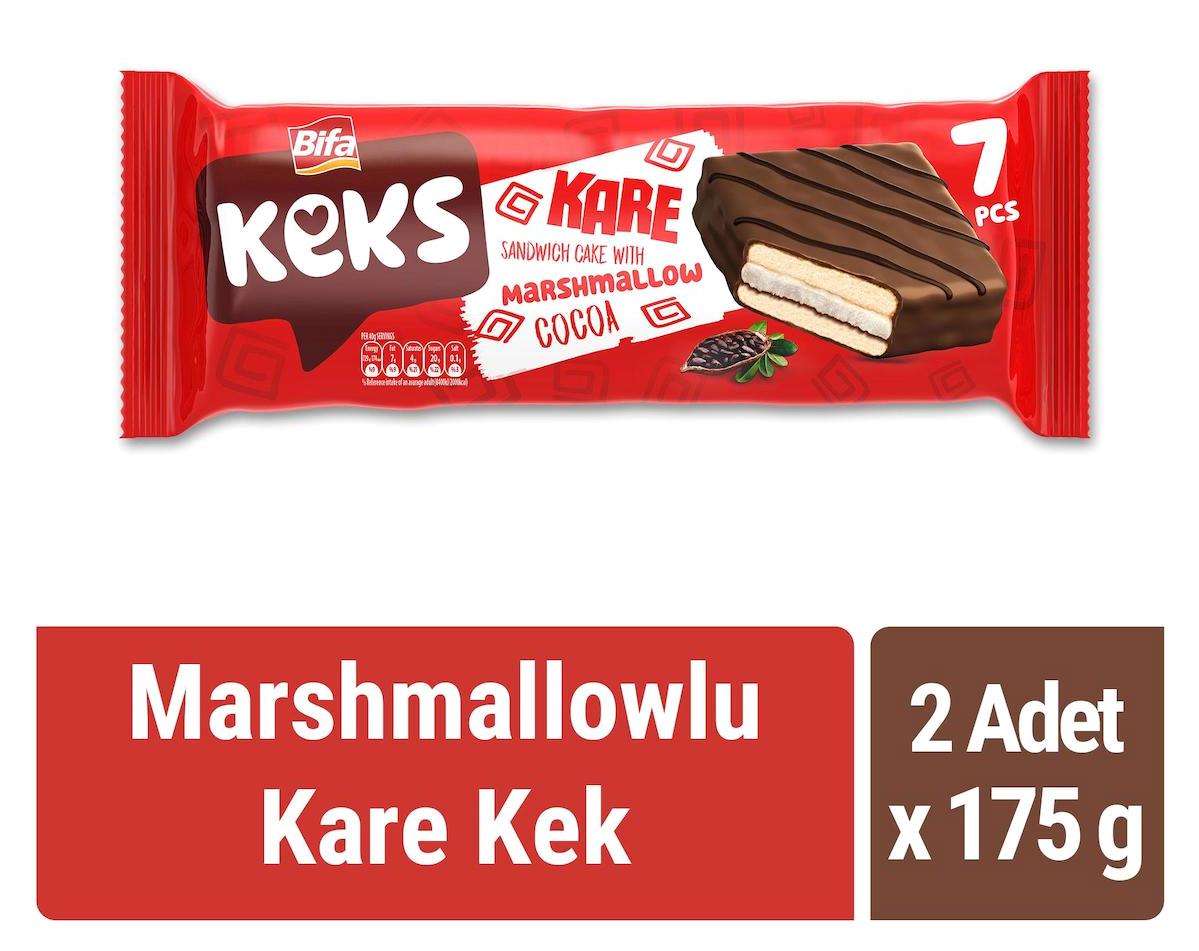 Bifa Keks Kare Marshmallowlu Kek 2x175 gr