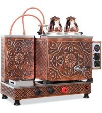 Kutlu Antik 2000 W 8 lt Bakır Elektrikli Semaver Kahverengi