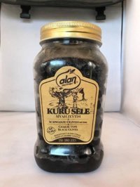 Gurmepark Kuru Sele Tuzsuz Sele Çizik Siyah Zeytin Kavanoz 450 gr