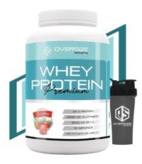 Oversize Sports Premium Çilekli Whey Protein Protein Tozu 2.38 kg