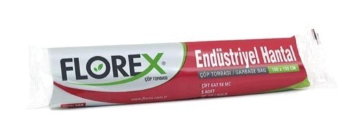 Florex Hantal Boy 100x150 cm Çöp Poşeti 5 Adet Siyah