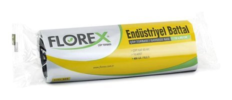 Florex Battal Boy 72x95 cm Çöp Poşeti 10 Adet Siyah
