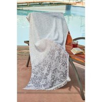 Zeynep Tekstil 75x150 cm Stars Plaj Havlusu Gri