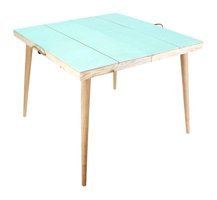 Okutan Hobi 60 cm Kare Ahşap Mavi Kamp Maması