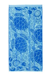 Özdilek Summer Heat Turtles Kadife Plaj Havlusu Çok Renkli