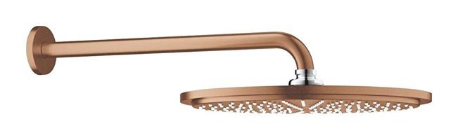 Grohe Krom Tek Fonksiyonlu Yuvarlak Yağmur Tepe Duş Başlığı Bronz