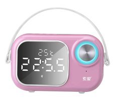 Soaiy E 16 5 W Radyolu Işıklı Taşınabilir Pembe Bluetooth Hoparlör