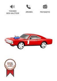 Torima WS-1968 10 W Radyolu Işıklı Taşınabilir Kırmızı Bluetooth Hoparlör