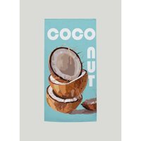 Wallhang Coconut Coconut Pamuklu Polyester Plaj Havlusu Açık Mavi