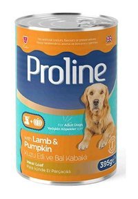 Proline Balkabaklı-Kuzu Etli Parça Etli Yetişkin Köpek Maması 24 x 395 gr 24'lü
