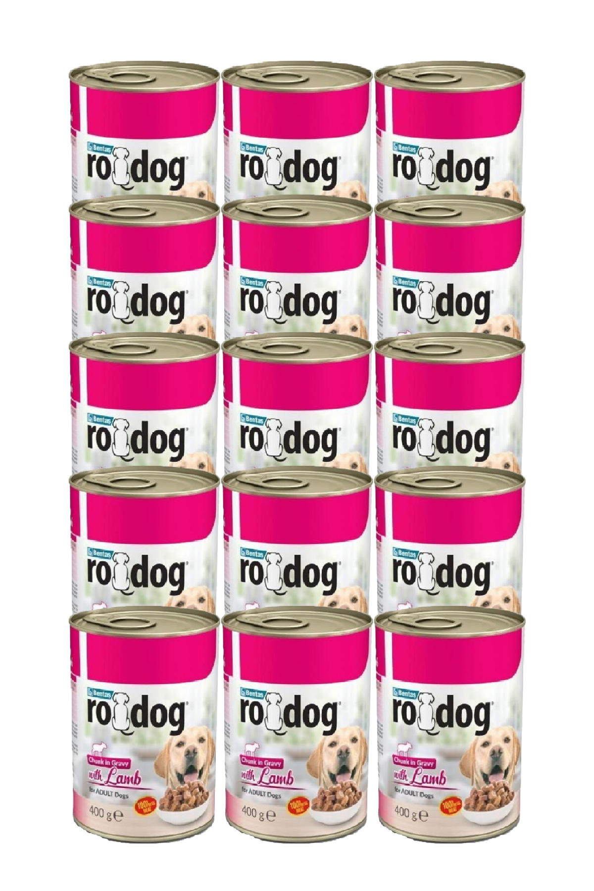 Ro Dog Kuzu Etli Parça Etli Yetişkin Köpek Maması 15 x 400 gr 15'li
