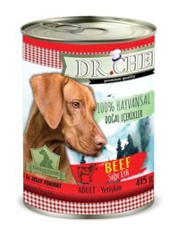 Dr. Chef Doğal İçerikli Sığır Etli Jöleli Yetişkin Köpek Maması 24 x 415 gr 24'lü
