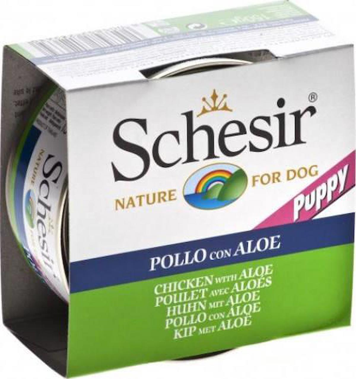 Schesir Puppy Aloe Vera - Tavuklu Yavru Köpek Maması 150 gr Tekli