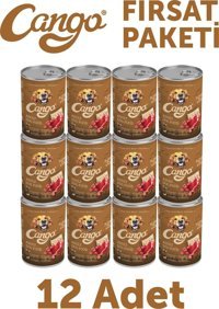 Cango Biftekli Parça Etli Yetişkin Köpek Maması 12 x 415 gr 12'li