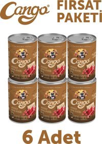 Cango Biftekli Parça Etli Yetişkin Köpek Maması 6 x 415 gr 6'lı