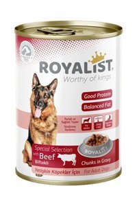 Royalist Biftekli Parça Etli-Soslu Yetişkin Köpek Maması 400 gr Tekli