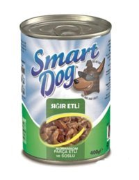 Smart Dog Sığır Etli Parça Etli-Soslu Yetişkin Köpek Maması 400 gr Tekli