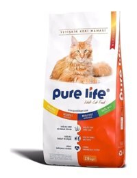 Pure Life Renkli Taneli Karışık Tahılsız Yetişkin Kedi Maması 15 kg