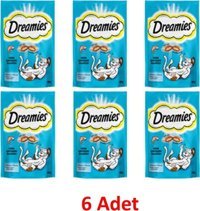 Dreamies Somonlu Tahıllı Yetişkin Kedi Maması 6x60 gr