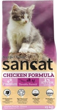 Sancat Tavuklu Tahıllı Yavru Kedi Maması 15 kg