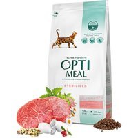 Optimeal Süper Premium Dana Etli Kısırlaştırılmış Tahıllı Yetişkin Kedi Maması 10 kg