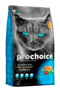 Prochoice Pro 34 Somonlu-Pirinç Tahılsız Yetişkin Kedi Maması 2 kg