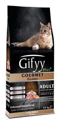 Giffy Gurme Kuzu-Somon-Tavuk Düşük Tahıllı Yetişkin Kedi Maması 15 kg