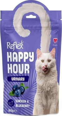 Reflex Happy Hour Urinary Tavuklu-Yaban Mersinli Tahılsız Yetişkin Kedi Maması 60 gr