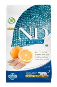 N&d Ocean Portakal-Ringa Balığı Kısırlaştırılmış Tahılsız Yetişkin Kedi Maması 300 gr