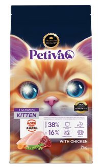 Petiva Tavuklu Düşük Tahıllı Yavru Kedi Maması 7 kg
