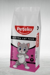 Peteko Tavuklu Tahıllı Yavru Kedi Maması 15 kg