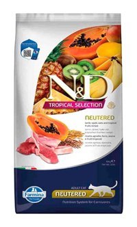 N&d Kuzu Etli-Tropikal Meyveli Kısırlaştırılmış Tahıllı Yetişkin Kedi Maması 10 kg
