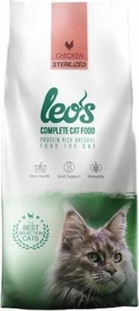 Leos Tavuklu Kısırlaştırılmış Tahıllı Yetişkin Kedi Maması 1 kg
