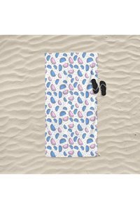 Safe Home Pink Blue Polyester Plaj Havlusu Çok Renkli
