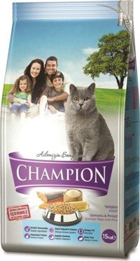 Champion Somon-Pirinç Tahıllı Yetişkin Kedi Maması 15 kg