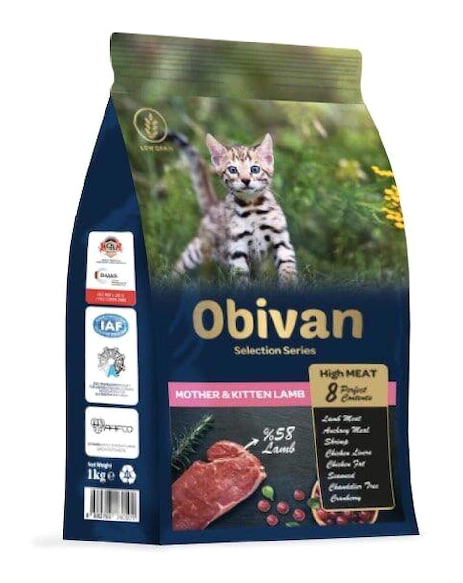 Obivan Low Grain Kuzu Etli Az Tahıllı Yavru Kedi Maması 10x1 kg