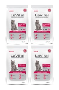 La Vital Premium Somonlu Kısırlaştırılmış Tahıllı Yetişkin Kedi Maması 4x1.5 kg