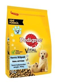 Pedigree Vital Kümes Hayvanı-Pirinç Yavru Köpek Maması 3 kg